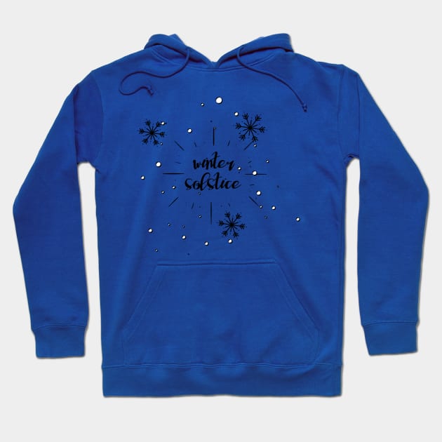 Hello Winter December 21 Winter Solstice Hoodie by Lilac Beetle